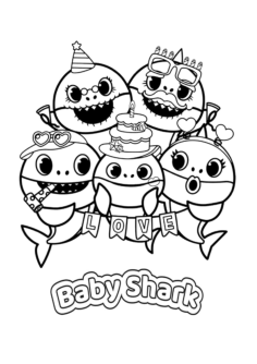 Baby Sharks Birthday Tracing Shape Pdf, Free Vectors File